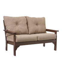 All-Weather Patio Loveseat with Textured Cushion, Mahogany | L.L.Bean