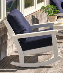 All-Weather Patio Rocker with Textured Cushion, White | L.L.Bean
