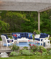 All-Weather Patio Loveseat with Textured Cushion, White | L.L.Bean