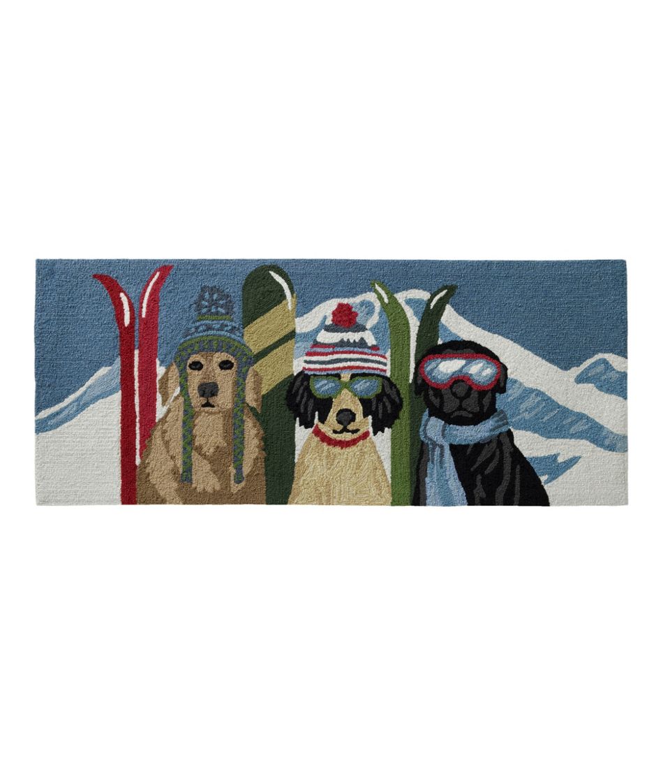 Indoor/Outdoor Vacationland Runner, Dogs Skiing | L.L.Bean