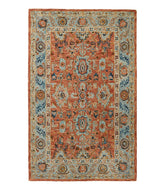 Single Border Terracotta Wool Tufted Rug | L.L.Bean