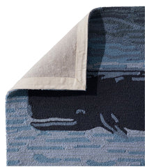 Indoor/Outdoor Vacationland Rug, Coastal Whale | L.L.Bean