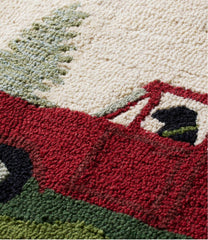 Wool Hooked Novelty Runner, Dog Caravan | L.L.Bean