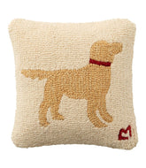 Wool Hooked Throw Pillow, Yellow Dog, 14" x 14" | L.L.Bean