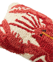 Wool Hooked Throw Pillow, Lobster, 8" x 12" | L.L.Bean