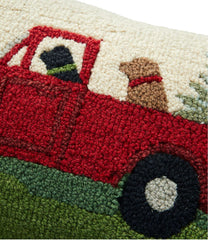 Wool Hooked Throw Pillow, Dog Trio, 14" x 20" | L.L.Bean