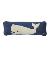 Wool Hooked Throw Pillow, Whale, 8" x 24" | L.L.Bean