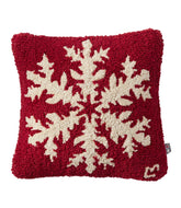 Wool Hooked Throw Pillow, Snowflake, 14" x 14" | L.L.Bean