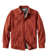 Men's Katahdin Performance Flannel Shirt-Jacket, Hi-Pile Fleece-Lined Solid | L.L.Bean