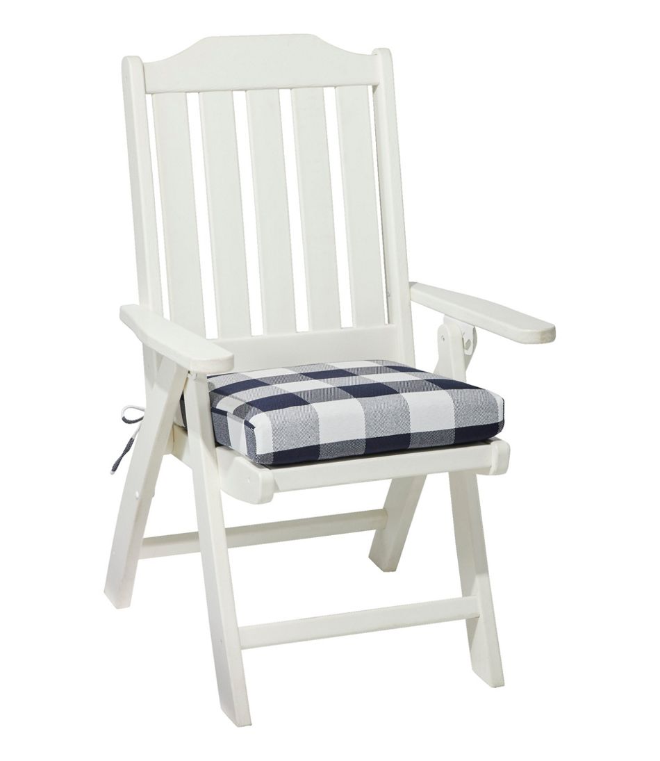 All-Weather Folding/Armless Chair Cushion, Buffalo Plaid | L.L.Bean