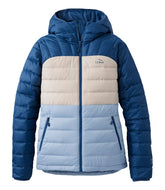 Women's Bean's Down Hooded Jacket, Colorblock | L.L.Bean