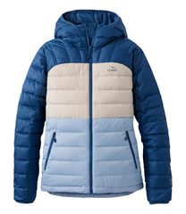 Women's Bean's Down Hooded Jacket, Colorblock | L.L.Bean