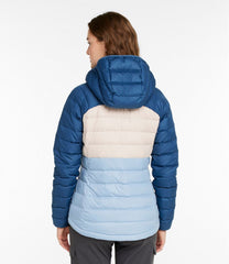 Women's Bean's Down Hooded Jacket, Colorblock | L.L.Bean
