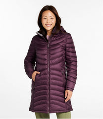 Women's Ultralight 850 Down Hooded Coat, Three-Quarter Length | L.L.Bean