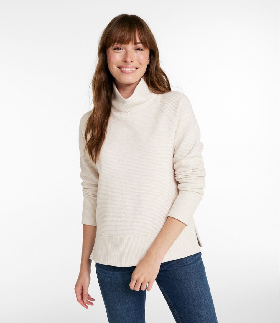 Women's Lakewashed Double-Knit Funnelneck | L.L.Bean