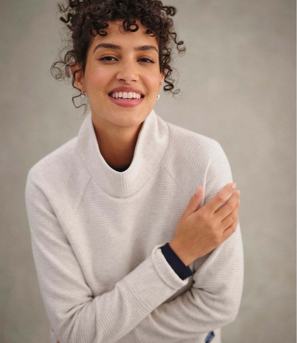 Women's Lakewashed Double-Knit Funnelneck | L.L.Bean