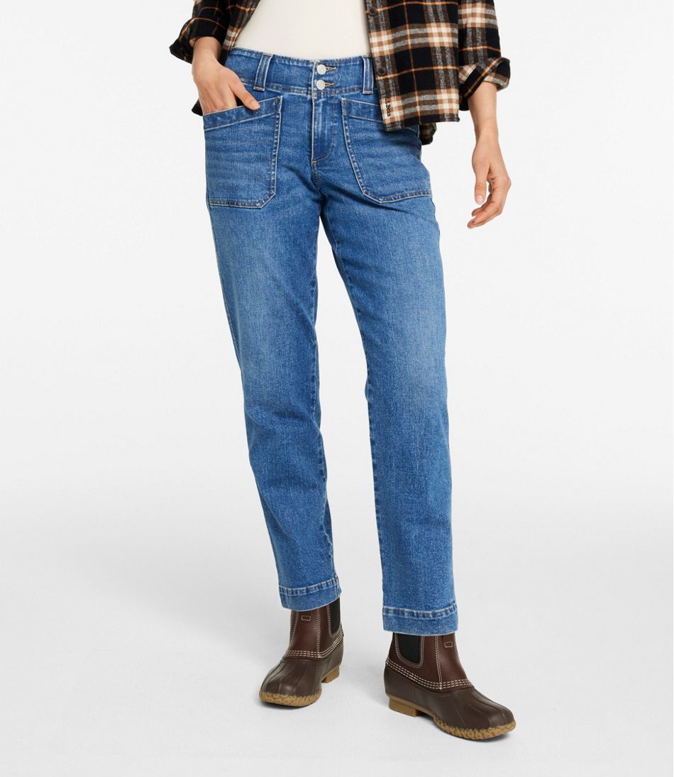 Women's 1912 Field Denim Pants, Mid-Rise Ankle Utility | L.L.Bean