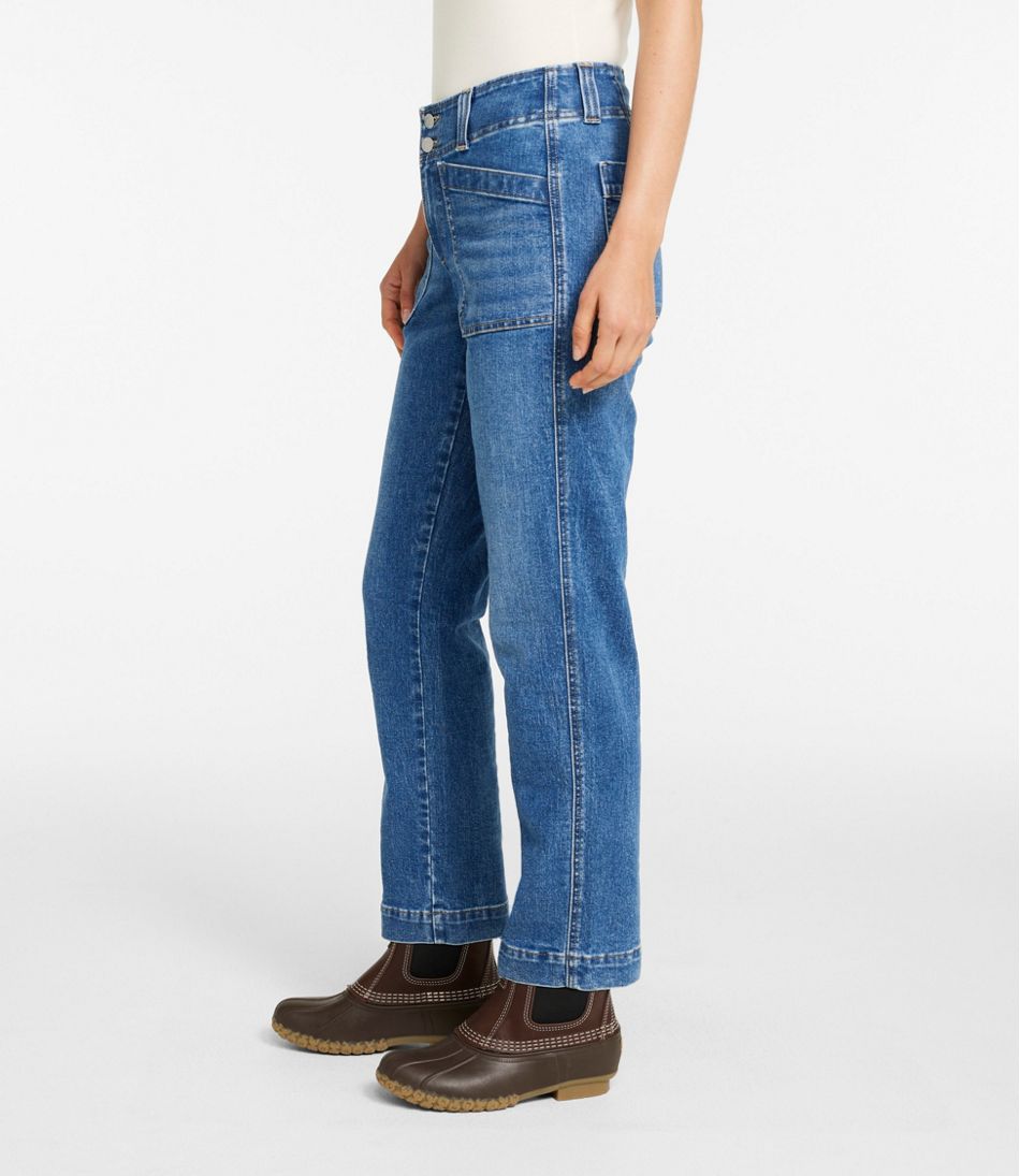 Women's 1912 Field Denim Pants, Mid-Rise Ankle Utility | L.L.Bean