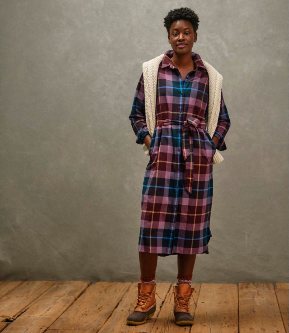 Women's Signature Camp Flannel Midi Dress | L.L.Bean