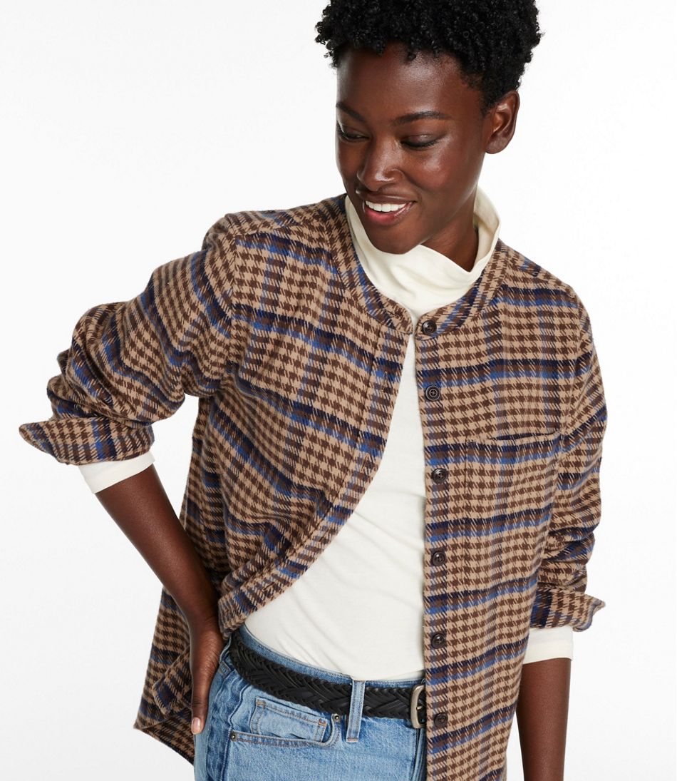 Women's Signature 1933 Collarless Chamois Tunic, Plaid | L.L.Bean