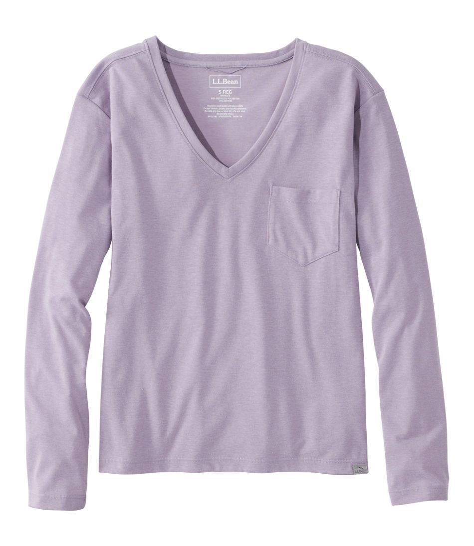 Women's Vista Camp V-Neck Pocket Tee, Long-Sleeve | L.L.Bean