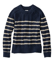 Women's Signature Cotton Fisherman Sweater, Crewneck Stripe | L.L.Bean
