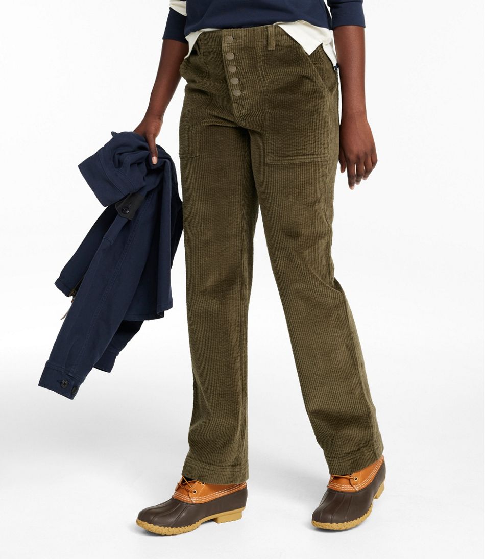 Women's Signature Utility Corduroy Pants, Mid-Rise Straight-Leg | L.L.Bean