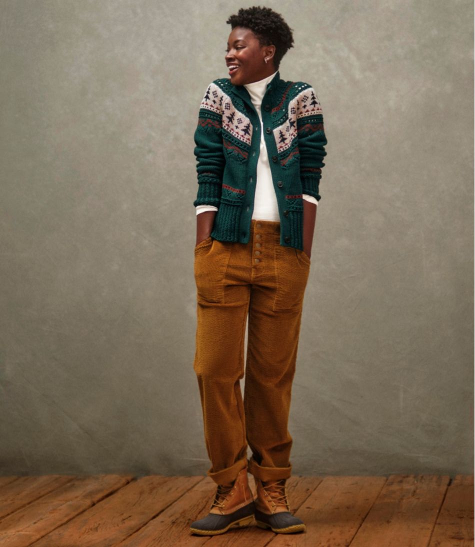 Women's Signature Utility Corduroy Pants, Mid-Rise Straight-Leg | L.L.Bean