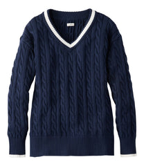 Women's The Original Double L® Sweater, Cable V-Neck | L.L.Bean