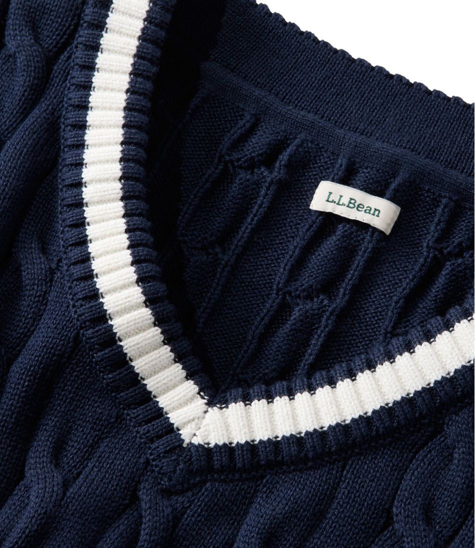 Women's The Original Double L® Sweater, Cable V-Neck | L.L.Bean