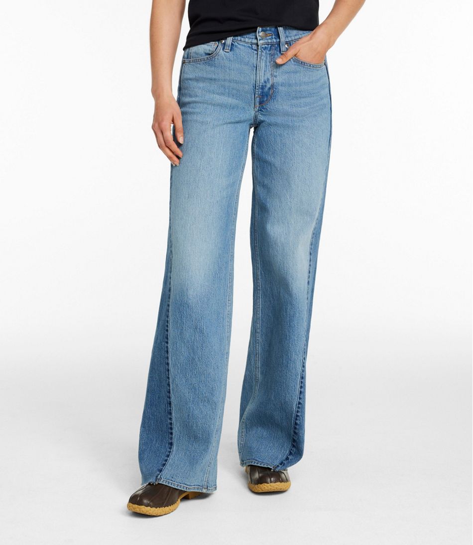 Women's Signature 1912 Premium Jeans, High-Rise Relaxed Wide-Leg | L.L.Bean