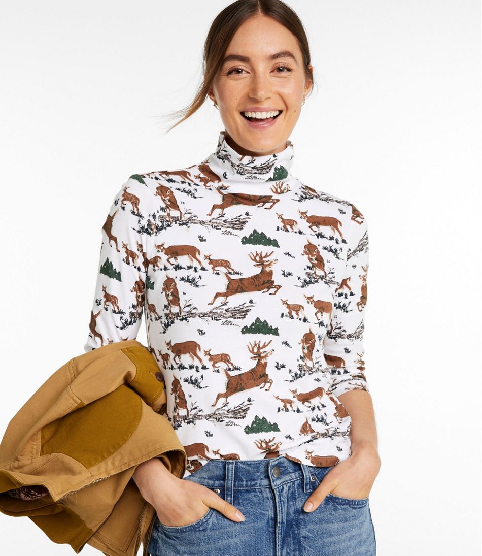 Women's Signature Lightweight Cotton Turtleneck, Novelty | L.L.Bean