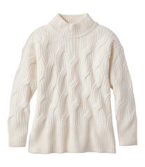 Women's Signature Premium Cashmere Cable Sweaters, Mockneck | L.L.Bean