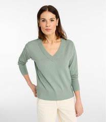 Women's Cotton/Cashmere Sweater, V-Neck | L.L.Bean