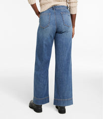 Women's Signature Utility Jeans, Mid-Rise Wide-Leg Ankle | L.L.Bean