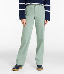 Women's Comfort Stretch Patch Pocket Pants, Mid-Rise Wide Straight-Leg Chino | L.L.Bean