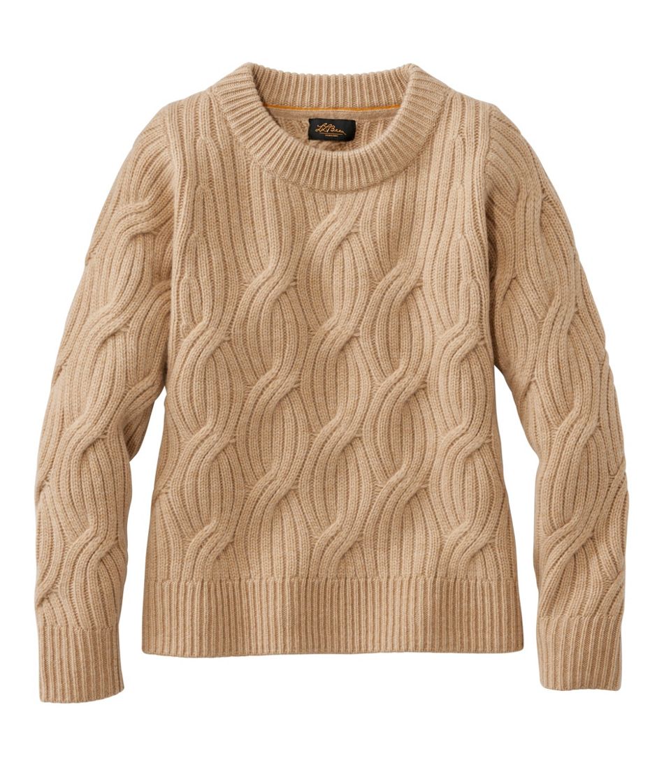 Women's Signature Premium Cashmere Cable Sweater, Crewneck | L.L.Bean