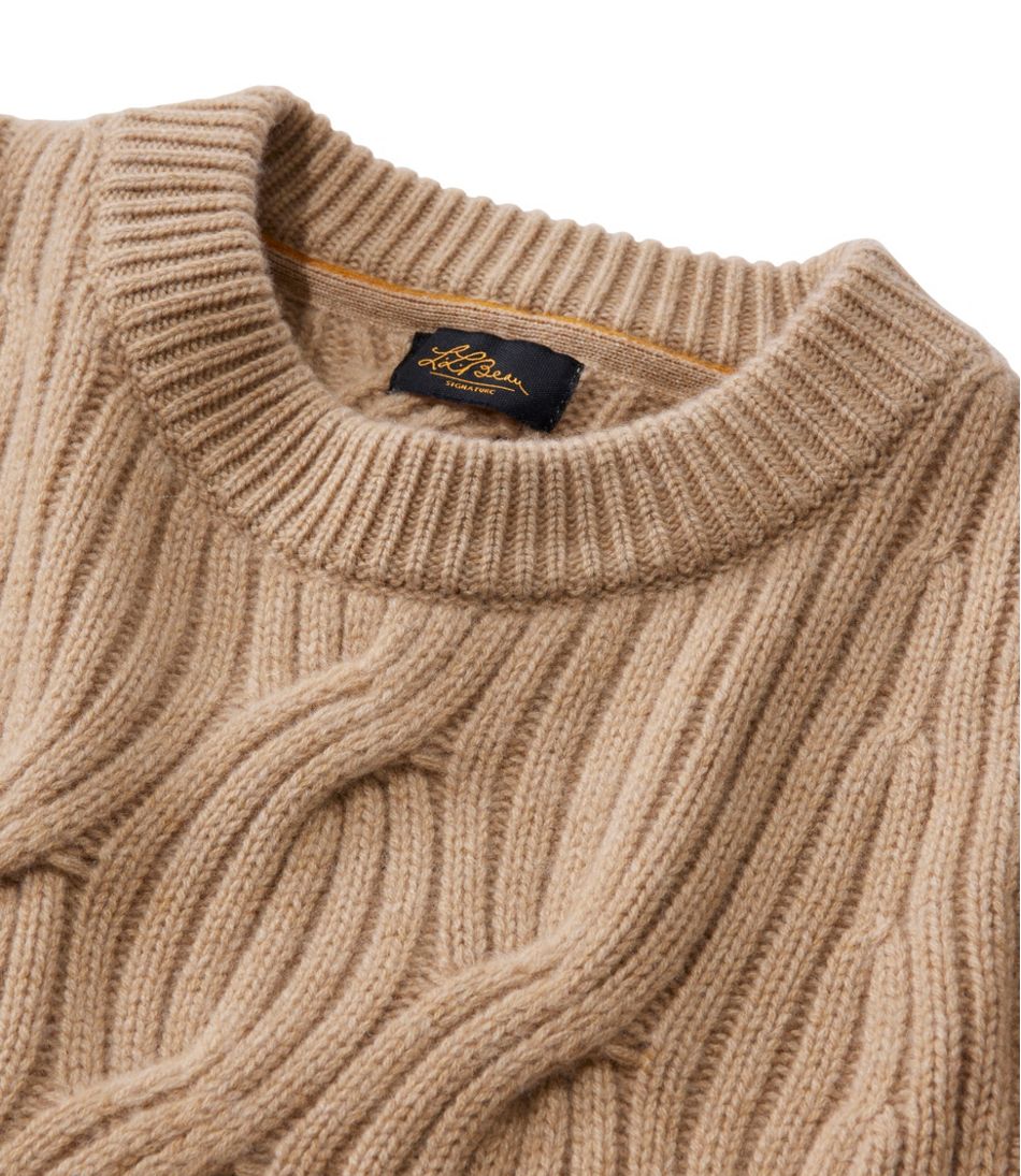 Women's Signature Premium Cashmere Cable Sweater, Crewneck | L.L.Bean