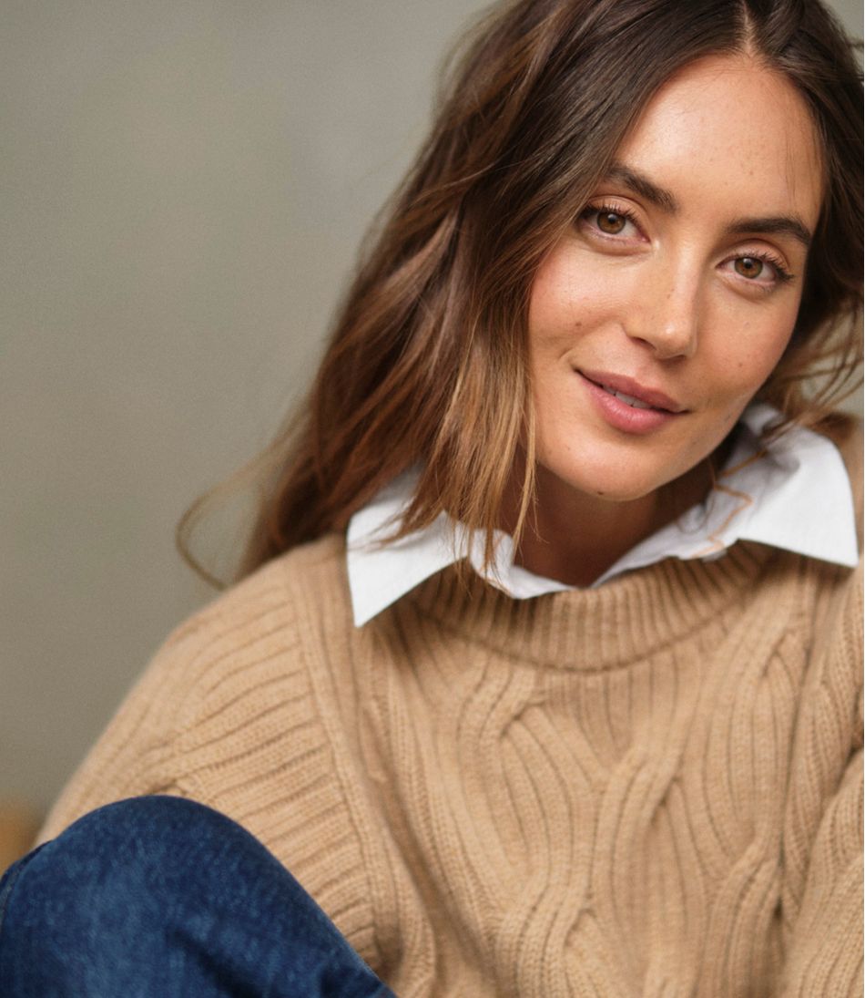 Women's Signature Premium Cashmere Cable Sweater, Crewneck | L.L.Bean