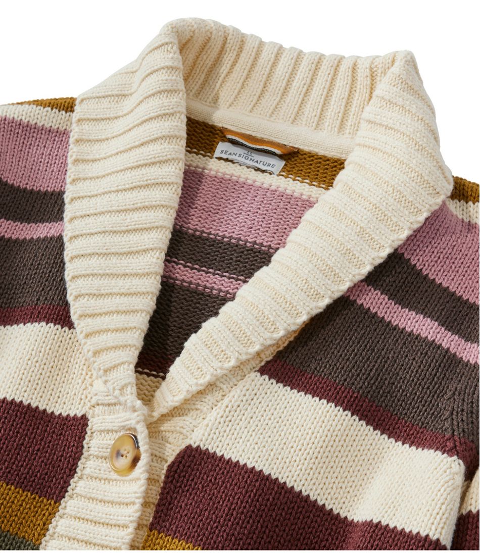 Women's Signature Original Cotton Sweater, Shawl Cardigan Stripe | L.L.Bean