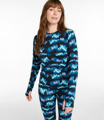 Women's Heavyweight Base Layer Crew Top, Print | L.L.Bean