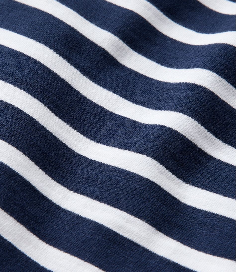 Women's Peaks Island Button Mockneck, Stripe | L.L.Bean