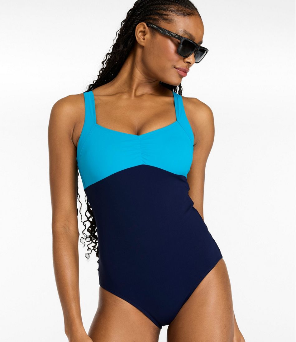 Women's Shaping Sweetheart Tanksuit, Colorblock | L.L.Bean