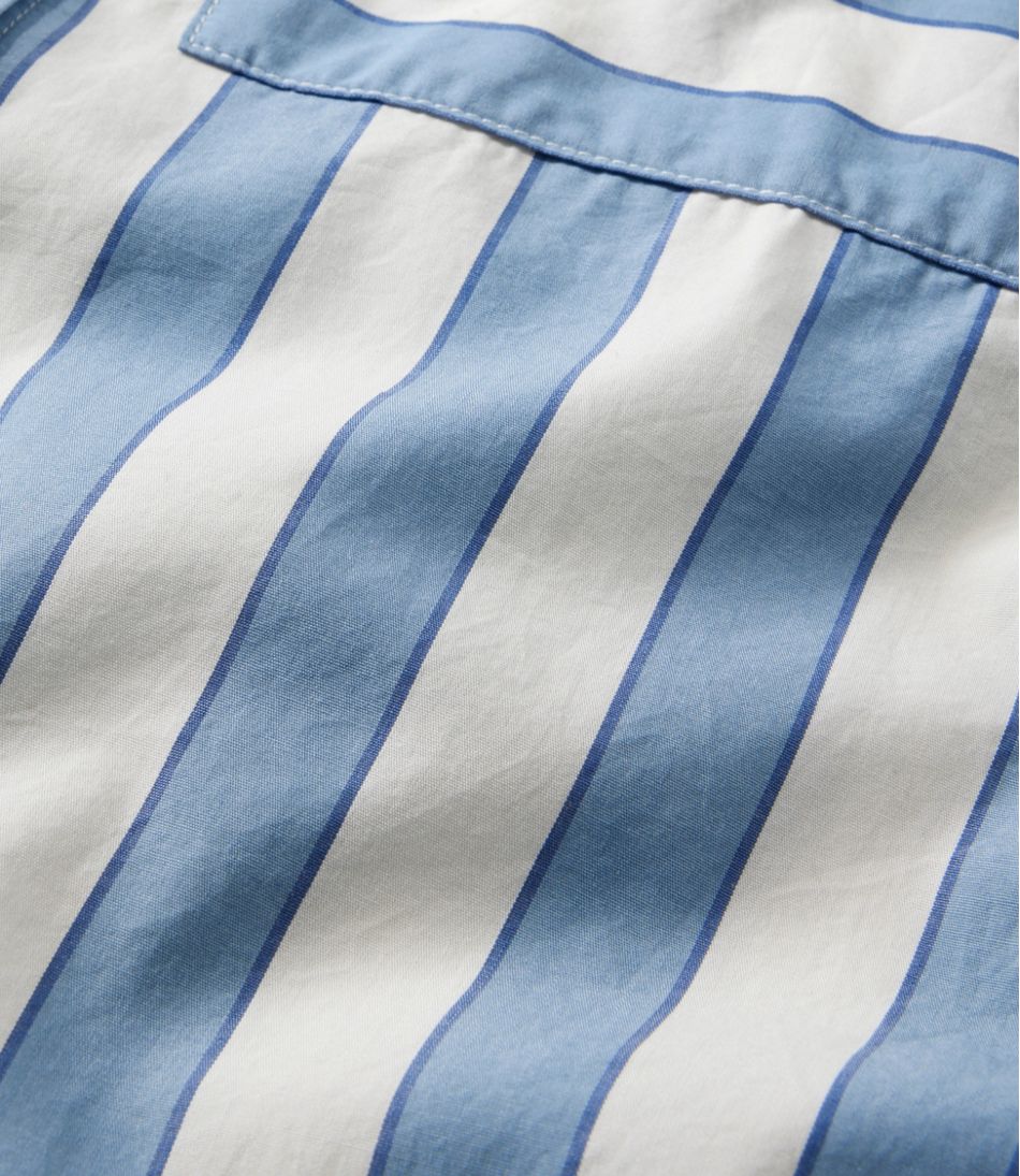Women's Signature Premium Essential Poplin Shirt, Long-Sleeve Novelty Stripe | L.L.Bean