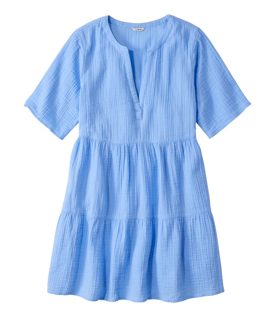 Women's Cloud Gauze Cover-Up Tiered Dress, Print | L.L.Bean