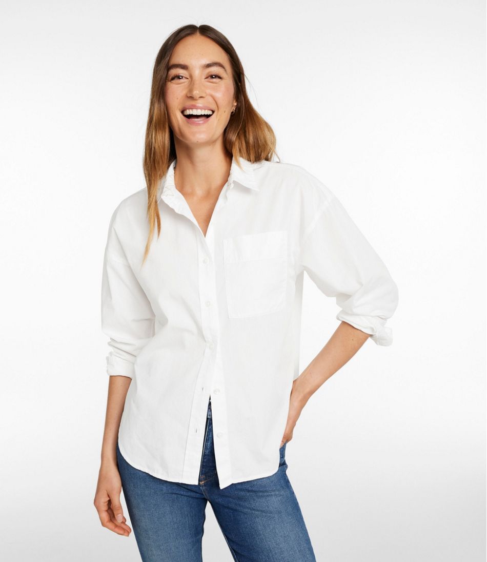 Women's Signature Premium Essential Poplin Shirt, Long-Sleeve | L.L.Bean