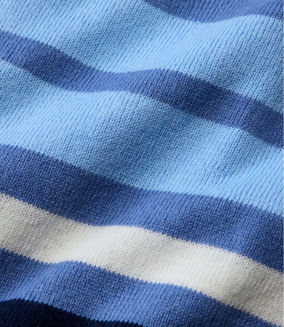 Women's Cotton/Cashmere Sweater, V-Neck Stripe | L.L.Bean