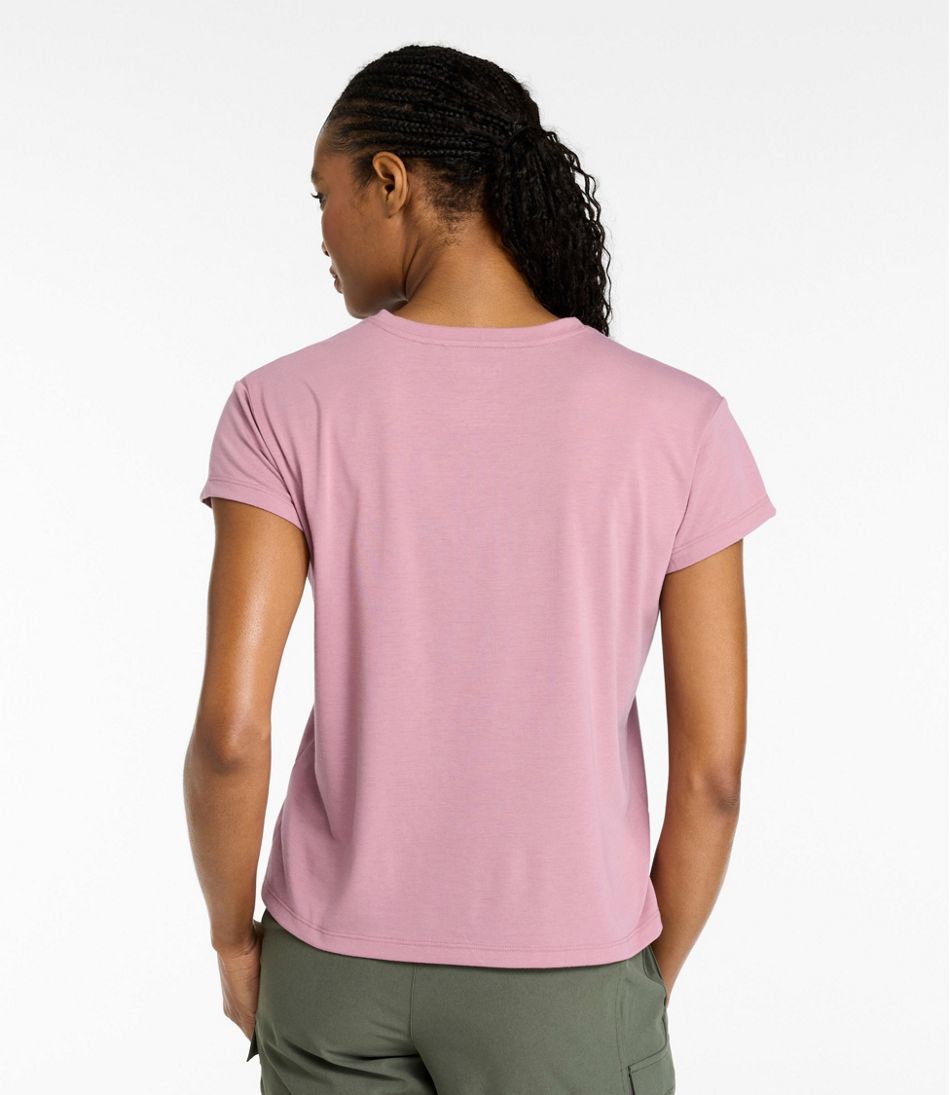 Women's Mountainside Crewneck Tee, Short-Sleeve Graphic | L.L.Bean
