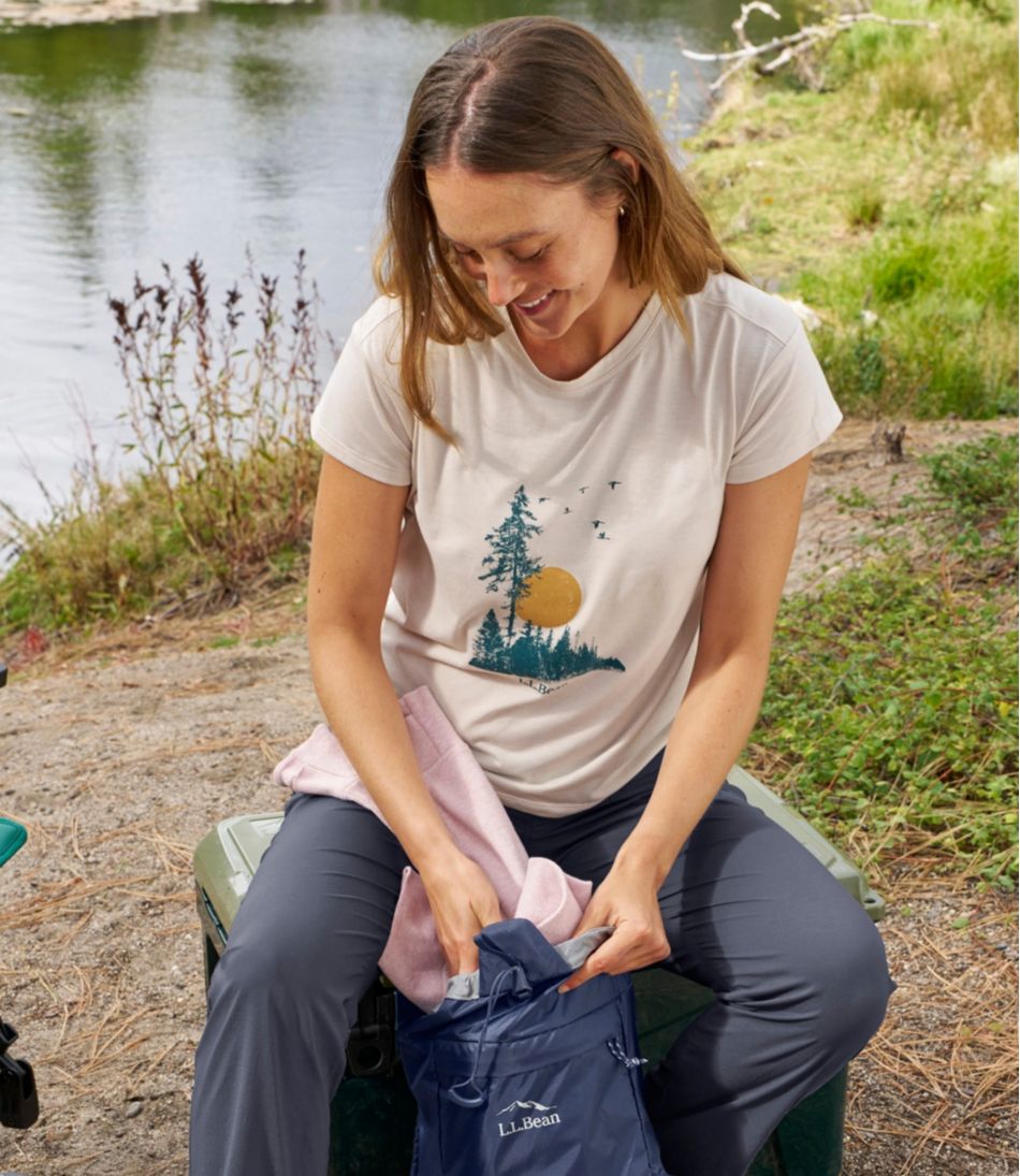Women's Mountainside Crewneck Tee, Short-Sleeve Graphic | L.L.Bean