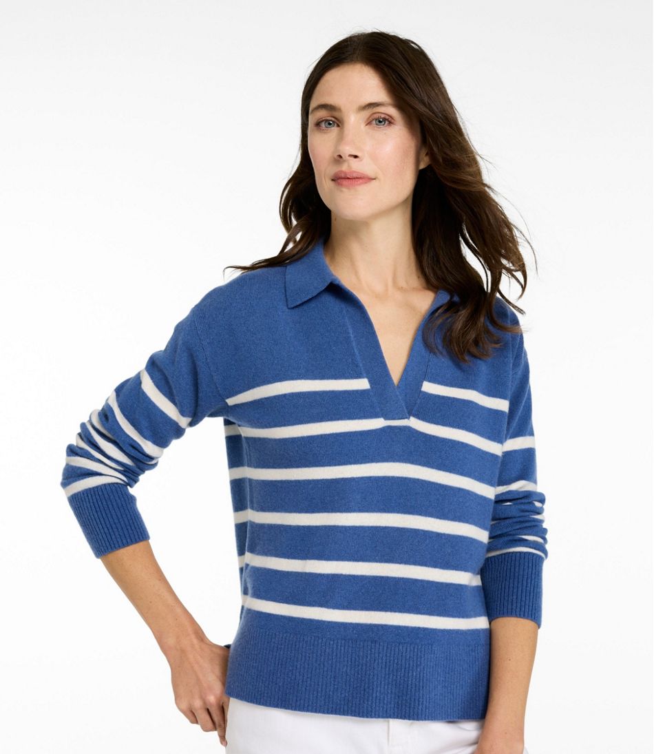 Women's Classic Cashmere Sweater, Relaxed Polo | L.L.Bean